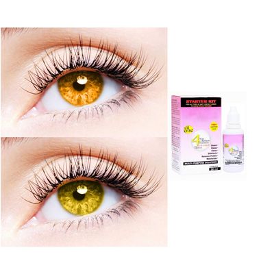 2 Pair Monthly Colored Contact Lenses Zero Power With 30 ml Solution (Honey-Hazel)