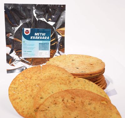 Gopcy Methi Khakhra Packets Of 4(800 Gm) - Healthy Gujarati Snacks