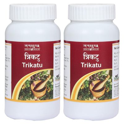 Tansukh Trikatu Churna/Powder - Pack of 2 (100g Each) Ayurvedic Thirikadugam Churnam | Combination of Three Spices(Ginger, Black Pepper & Long Pepper) Relieve Digestive problems | Ayurvedic Ingredients