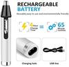 BONLOE Professional 4 in 1 USB Rechargeable Ear and Nose Hair Trimmer for Men and Women - Painless,Lightweight,Waterproof Electric Grooming Tool,Silver view 3