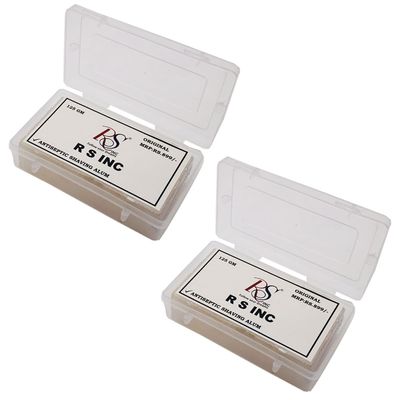RSINC Original Barber Alum Phitkari Blocks  2X100gm for After-Shave Care | Perfect After-Shave Skin Care | 2X100gm for Natural After-Shave Healing | Natural After-Shave Skin Protection