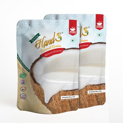 HandS Coconut Milk- 22% Fat, Extract of 2 Creamy Coconuts, Dairy Free, Real Homemade Taste No Added Sugar, Vegan and Keto Friendly (200 ml Pack of 4)