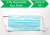 Non-Woven Fabric Disposable Air Pollution & Protection Surgical Face Mask with Tie (Pack of 50, Without Valve) for Unisex view 2