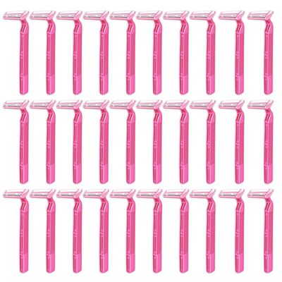 Bulk Disposable Razors for Women Bundle ~ Pack of 30 Comfort Coated Twin Blade Razors for Travel, Gym, Etc.
