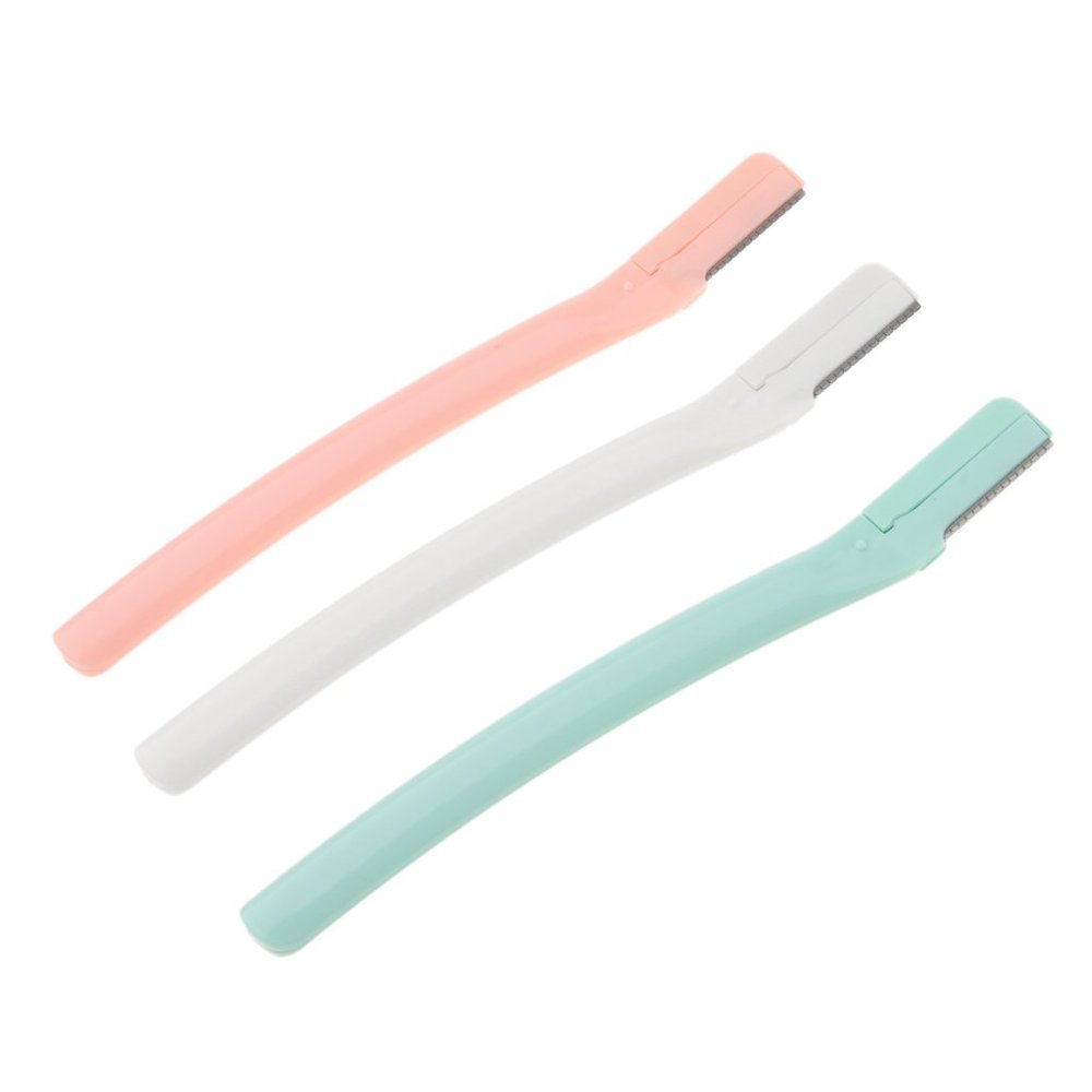 PopEye 3 Pack Women Eyebrow Razor Trimmer Shaper Blade Shaver Makeup Tool Kit Facial Hair Remover Tool Set