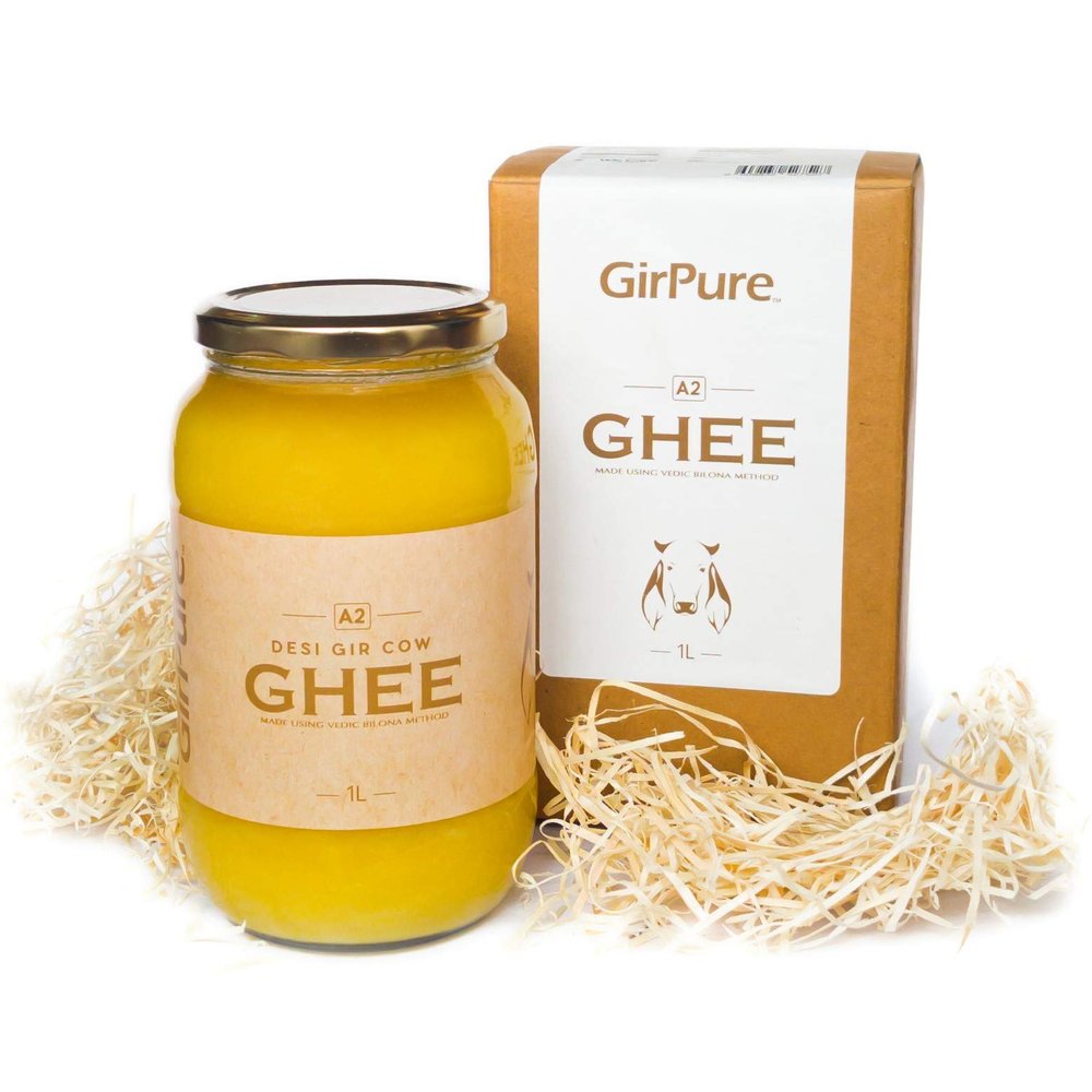 Girpure A2 gramsir Cow Vedic Bilona Ghee I Organically Produced I 1L