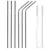 Evaluemart Stainless Steel Straws for Drinking with Brushes (3 Bent + 3 Straight + 2 Brushes) view 1
