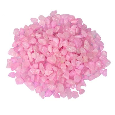 Reiki Crystal Products Natural Rose Quartz Crystal Stone Chips Dust Raw Rough Stone for Vastu Correction, Reiki Healing and Crystal Healing Stons Pack 0f 100 Gm