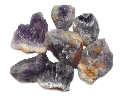 Pyramid Tatva Raw - 250 gm Rough Stone Natural Healing Crystal Stone Reiki Chakra Balancing (Dark Amethyst)