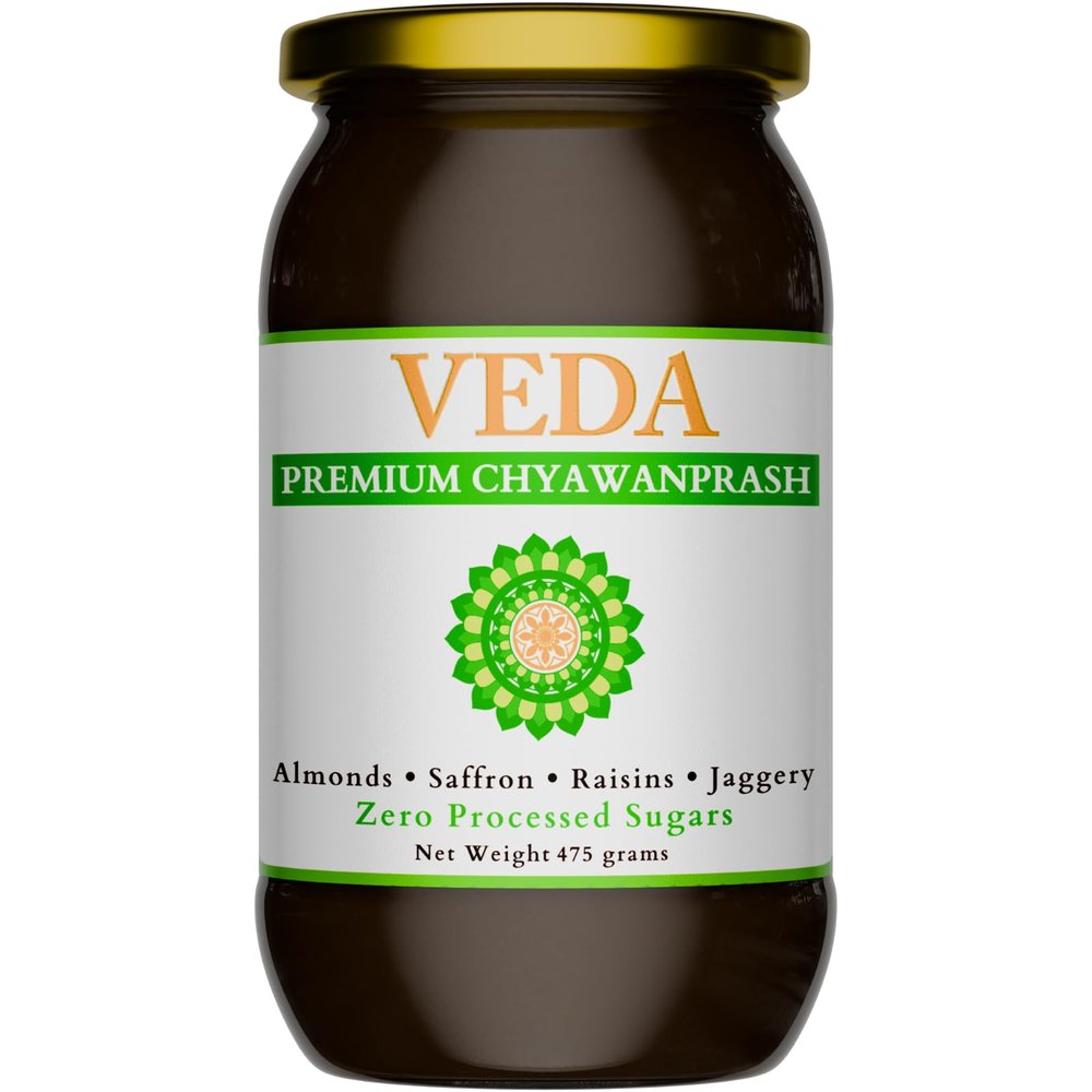 Veda Premium Chyawanprash - Jaggery Based Sugar Free Chyawanprash | 475 Gms | Enriched with Almonds & Saffron