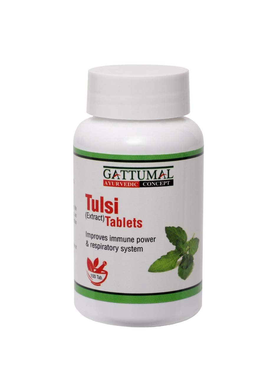 GATTUMAL TULSI Extract Tablets 500mg - Immunity Booster -100 tabs each (Pack of 3)