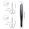 Facial Hair Small Grooming Scissors for Women Men, Curved and Rounded Nose Hair, Mustache, Beard, Eyelashes, Ear Hair Trimming Scissors Eyebrow Trimmer, Stainless Steel Little Scissors for Safety Use view 3