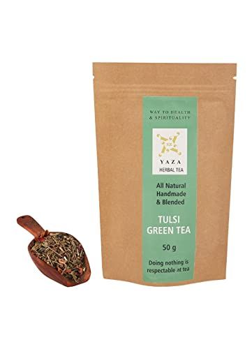 YAZA LIFESTYLE Herbal Tulsi Green Tea Organic Immunity Booster Green Tea (50 Gms)
