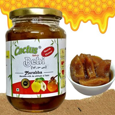 CACTUS SPICES Homemade | Behi Murabba | | Safarjal Murabba | Quince Murabba | (With Neem Honey | 450 G)