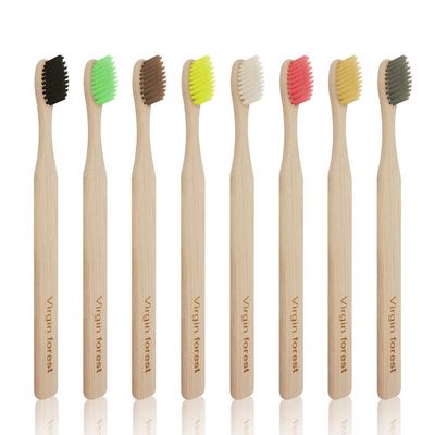 8Pcs Bamboo Toothbrush, BPA-Free Soft Toothbrushes, Natural Eco-Friendly Biodegradable Best Travel Wood Toothbrush Set, For Sensitive Gums