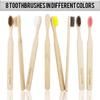 8Pcs Bamboo Toothbrush, BPA-Free Soft Toothbrushes, Natural Eco-Friendly Biodegradable Best Travel Wood Toothbrush Set, For Sensitive Gums view 4