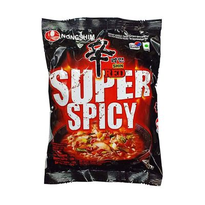 Nongshim Shin Red Super Spicy Instant Noodles, 4.23 oz  120 g