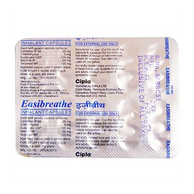 Easibreathe - Strip of 10 Capsules