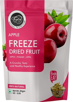FzyEzy Healthy Premium Freeze-Dried Apple Fruit Slices | Pantry Groceries Dehydrated Perfect for Healthy Snacking, Candy, Baking, Smoothie, Juice, Cake, Ice cream, Cereal | Promotes Good Digestive Health | Ideal Slices for Kids & Adults (Apple Slice 
