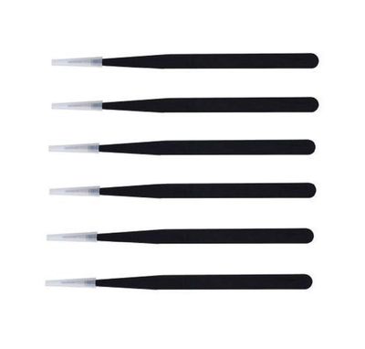 Axtella Set of 6 ESD Non Magnetic Multipurpose ESD Safe Tweezers - Straight Pointed