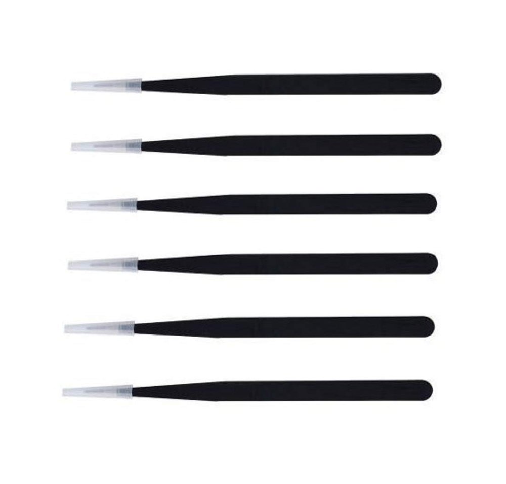 Axtella Set of 6 ESD Non Magnetic Multipurpose ESD Safe Tweezers - Straight Pointed
