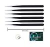 Axtella Set of 6 ESD Non Magnetic Multipurpose ESD Safe Tweezers - Straight Pointed view 3