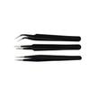 Axtella Set of 3 ESD safe tweezers Non Magnetic for electronics repair - Slim Tip Pointed, Flat and Curved Pointed Tip view 2