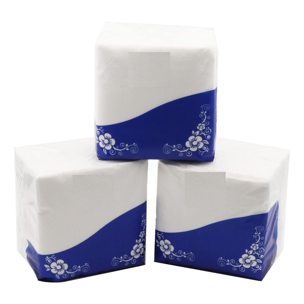 Best Tissue Paper for Party Wedding Elite Breakfast Paper Napkins (Tissue Paper) White Pack of-4 (NET QUNATITY-50, PER PACK)