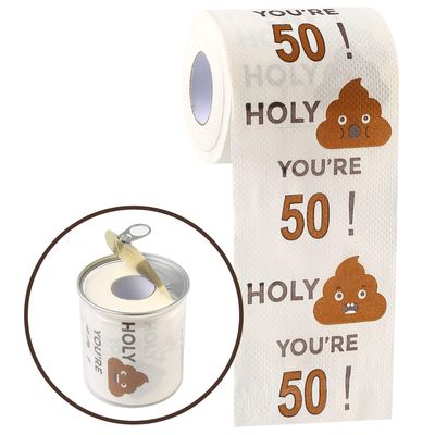 Happy 50th Birthday Gifts for Women and Men - Funny Toilet Paper Roll