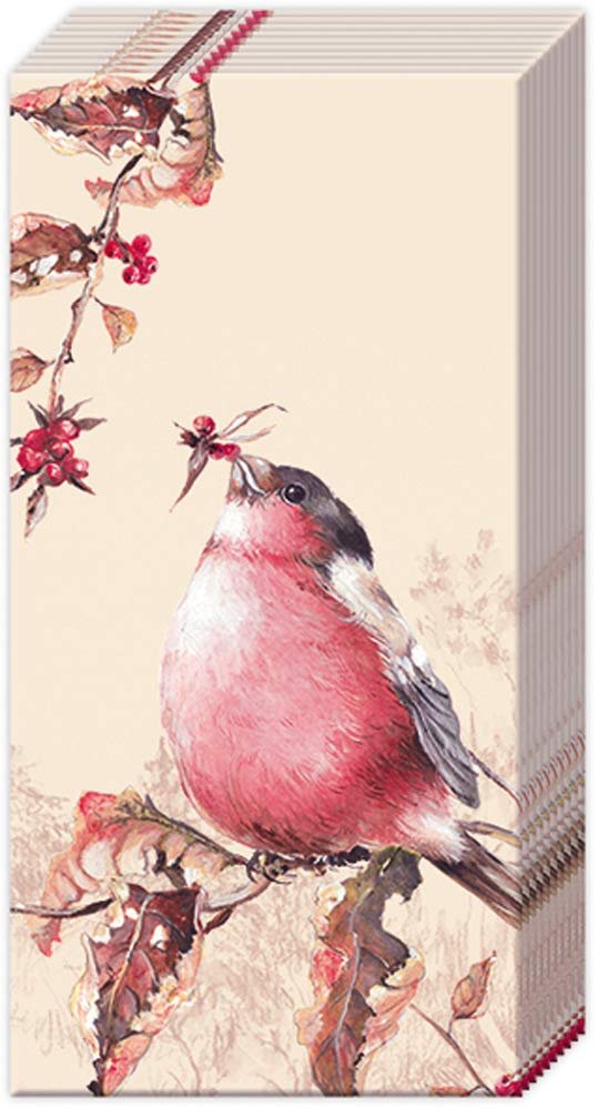 Boston International Bulk 4-Ply Pocket Tissues, 15-Count, Beautiful Bullfinch Cream