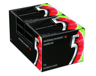 5 GUM Wrigley's 5 GUM Watermelon Burst Sugarfree Gum 12 Stick 10 X32G