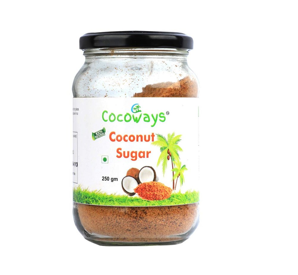 Cocoways Organic Coconut Sugar, ( 250 gm ) Glass Jar Pack of 1