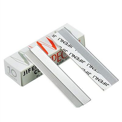 BNP 10 Pcs Stainless Steel Single Edge Shaving Razor Blades Facial Hair Remover Make Up Tools Eyebrow Trimmer Scraping Blades Men Women