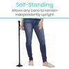 Vive Self Standing Cane Tip - 3/4 Inch Replacement - Heavy Duty Rubber Quad Base for Walking, Folding & Medical Canes - Stable Grip Traction Attachment - for Men, Women, Elderly & Seniors (Black) view 2