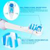 Sensitive Replacement Electric Replacement Toothbrush Heads (4 Count), Dual Clean Rotating Sets for Braun Oral B Cross Action Power view 4
