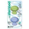 Steripod Clip-On Toothbrush Protector, Green and Blue, 2 Count view 1