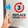 Steripod Clip-On Toothbrush Protector, Green and Blue, 2 Count view 3