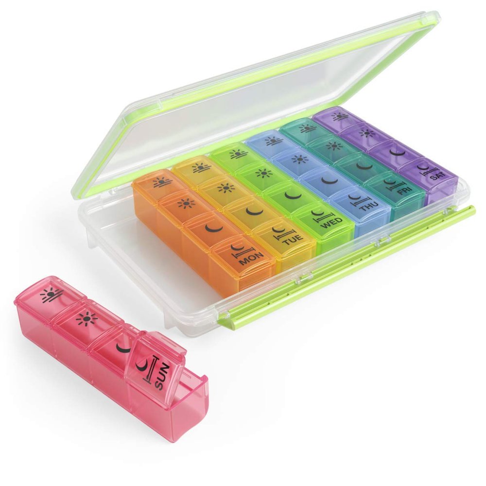 Ezy Dose Ezy Dose Weekly Pill Organizer & Vitamin Planner | 4X Day |Portable| Us Brand | Fda Registered