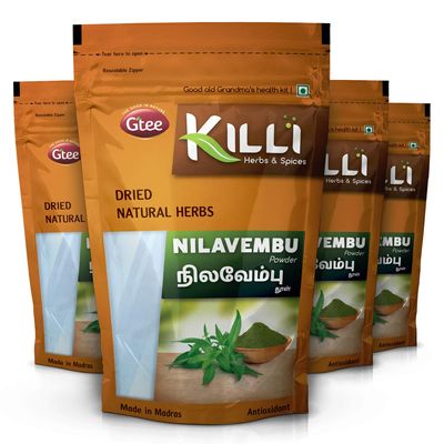 KILLI Nilavembu | Chirata | Kirayata | Andrographis paniculata | Kalmegh Powder, 100g (Pack of 4)