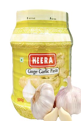 HEERA Fresh Ginger & Garlic Paste 500 GMS. Pack.