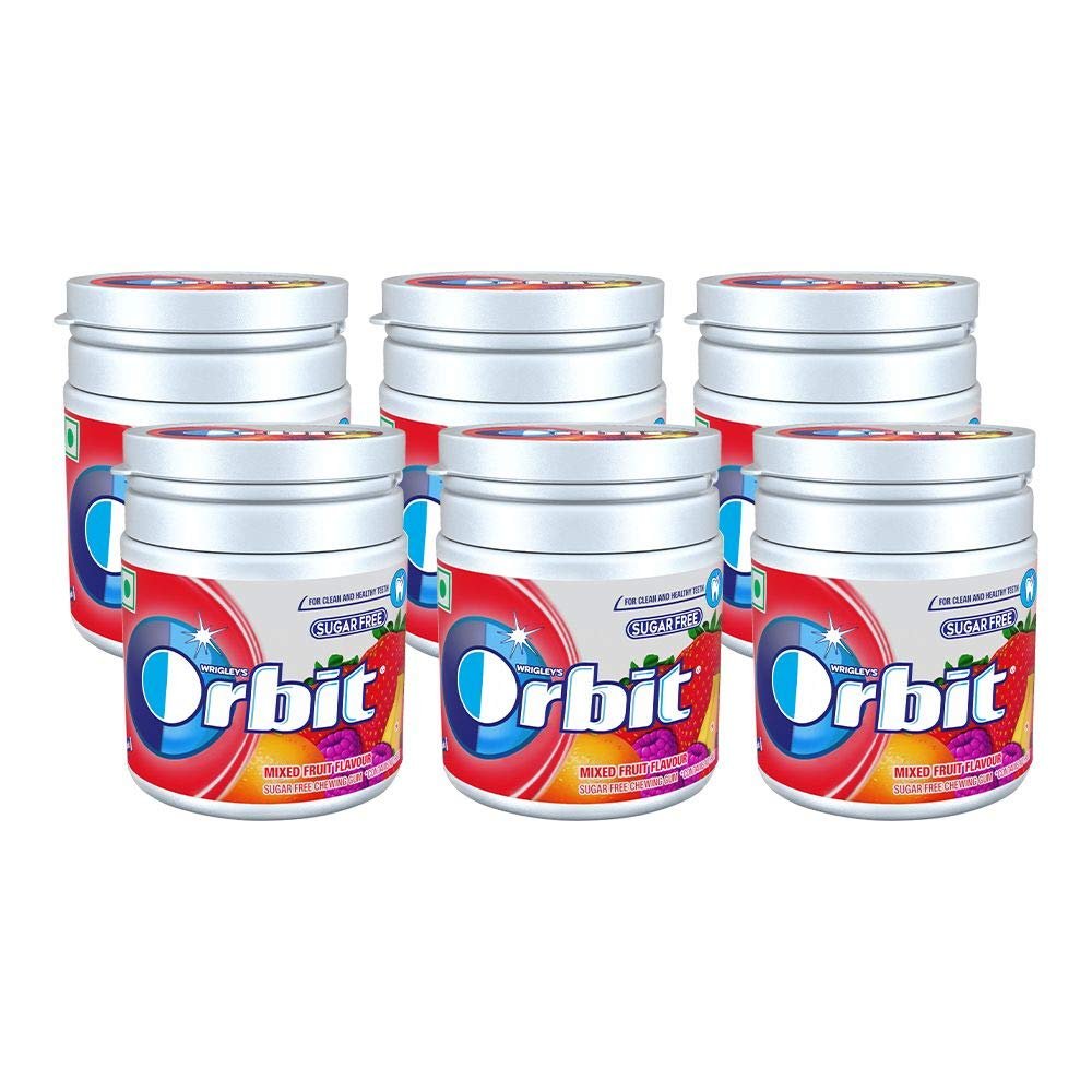 Orbit Mixed Fruit Chewing Gum Pot Jar, 6 X 396 g