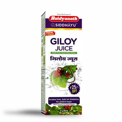 Baidyanath Asli Ayurved Giloy Juice - 1 L | Ayurvedic Herbal Juice with Giloy (Guduchi) | Helps Boost Immunity| Wellness Drink