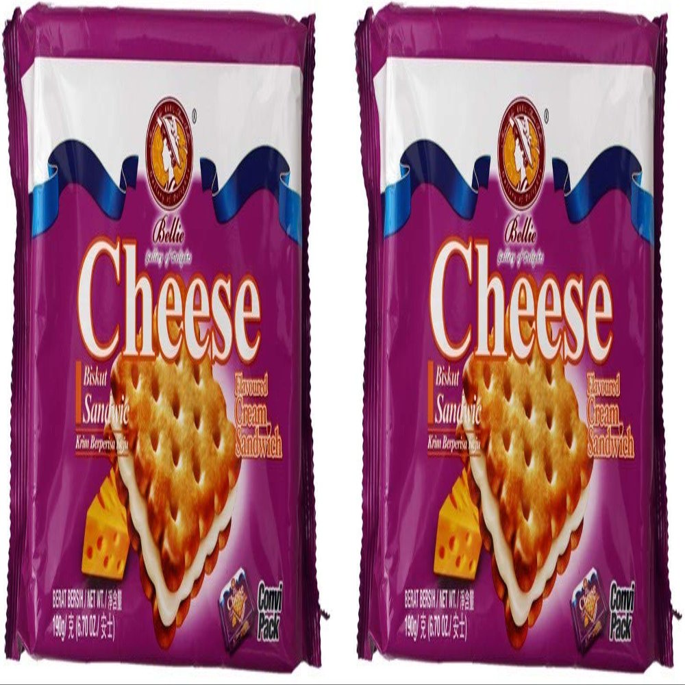 Bellie Cheese Cream Sandwich Biscuit,190g (Pack of 2)