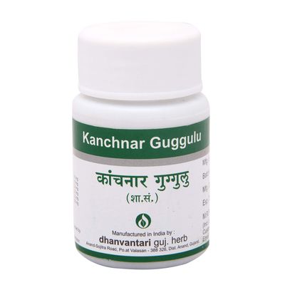 Dhanvantari Kanchnar Guggulu - 60 Tablets (Pack of 4), White (AF59_a)