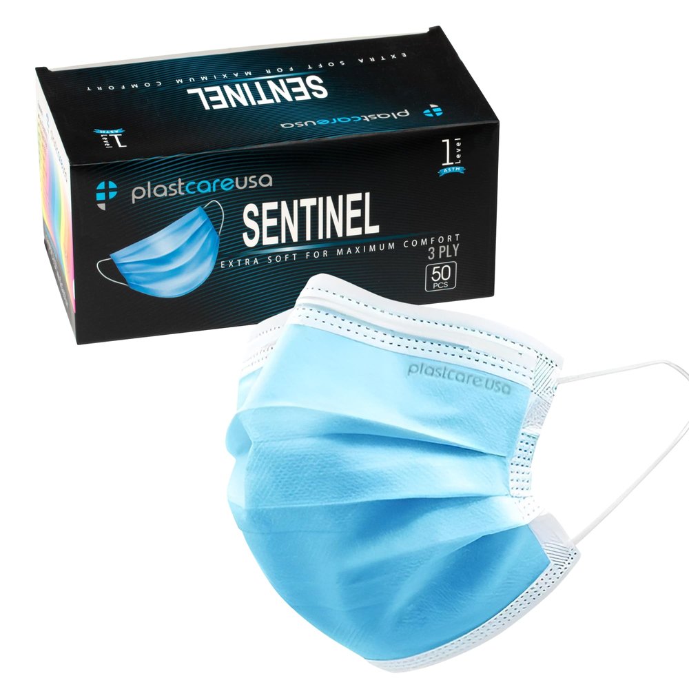 ASTM Level 1 Blue Earloop Surgical Face Masks (50)
