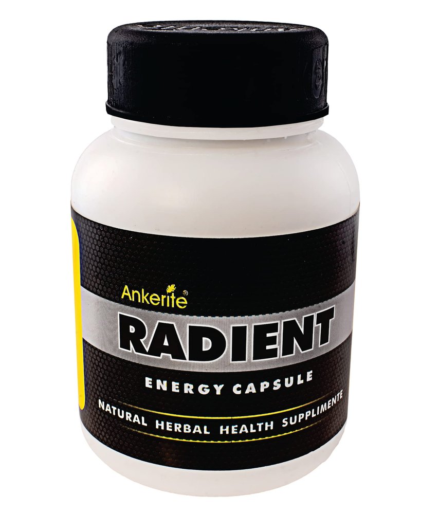 Ankerite Radient Ayurvedic Capsules for Muscle Gain | Immunobooster Energy Capsule | Helps in Muscle Recovery and Improves Performance -(30 Capsules).