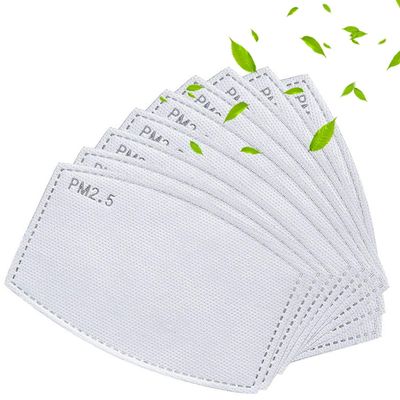 10 PCS Adult PM2.5 Activated Carbon Filter 5 Layers Replaceable Anti Haze Filter Paper