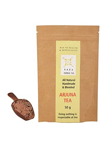 YAZA LIFESTYLE Herbal Arjuna Tea 50 Gms, Organic Arjun Bark Ancient Healer & Immunity Booster, (25 Servings)