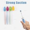 AUEAR, 8 Pack Happy Face Toothbrush Head Cover Cap with Suction Cup Cute Portable Protective Covers Case for Home Travel Outdoor Camping 4 Colors view 2