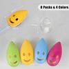 AUEAR, 8 Pack Happy Face Toothbrush Head Cover Cap with Suction Cup Cute Portable Protective Covers Case for Home Travel Outdoor Camping 4 Colors view 3
